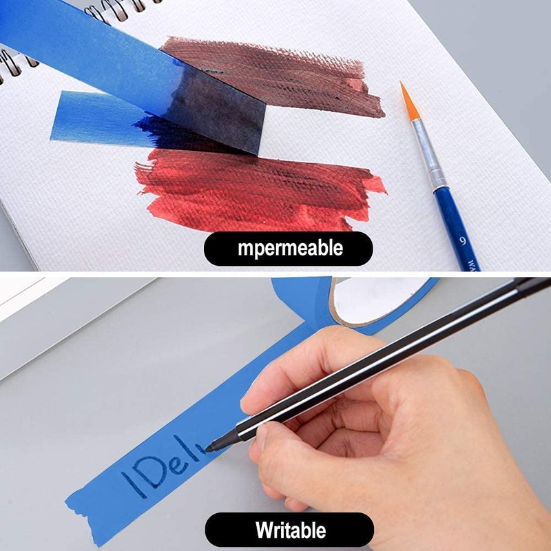 Blue Painter's Tape - 4 Rollers Decorative Writable Masking Tape