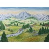 FADEDA Fir Background/Height: 70 cm/Hand-Painted/Detailed Nativity Scene Figures - Christmas