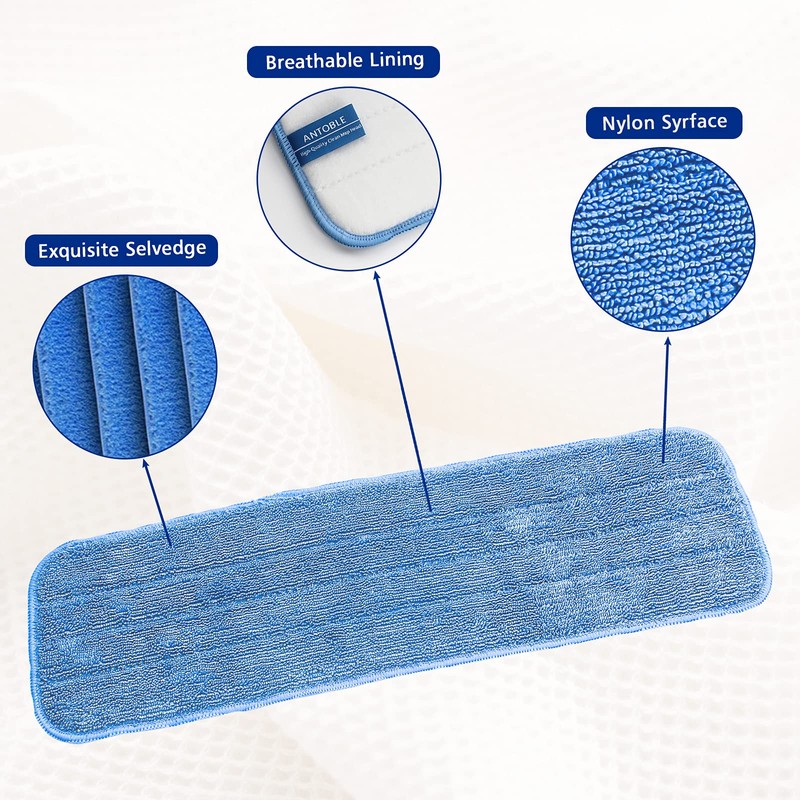 Replacement Washable Microfiber Absorbing Pads - Compatible with E-Cloth Deep