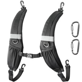 Pitozer Shoulder Strap with Phone Holder, Backpack Straps Shoulder Straps for Bags Padded Back Pack Replacement Adjustable Carrying Strap with Clip for Backpack/Dry Bag/Sprayer