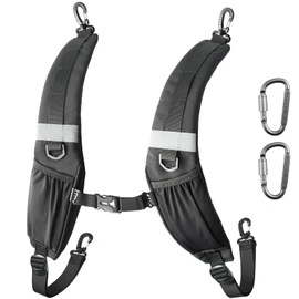 Pitozer Shoulder Strap with Phone Holder, Backpack Straps Shoulder Straps for Bags Padded Back Pack Replacement Adjustable Carrying Strap with Clip for Backpack/Dry Bag/Sprayer