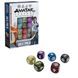 Magpie Games Avatar Legends The RPG: Dice Pack - 12 Piece Engraved Dice Set, Roleplaying Game Accessory, Six Sided, 6 Pairs of Dice Showing Different Training Types