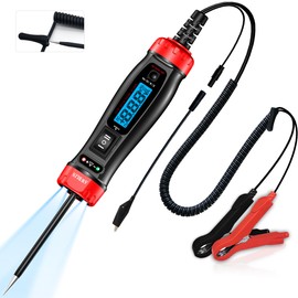 AWBLIN Upgrade Power Circuit Probe Tester, LCD Digital Automotive Test Light with Voltmeter&Illumination, DC Auto Voltage Tester, Relay Fuse Component Continuity Current Resistance Frequence Test.