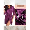 Wikoan Women's Satin Dressing Gown, Soft Silk Robe Lightweight Sleepwear