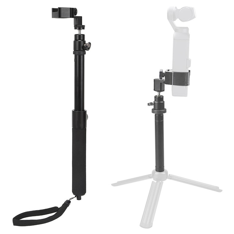 Handheld Selfie Stick Aluminium Alloy Adjustable Extension Rod with 1/4''
