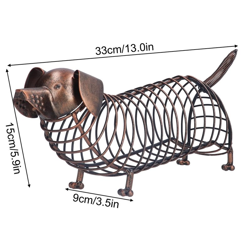 Cyrank Metal Wine Cork Holder, Dachshund Shape Cute Dog Cork