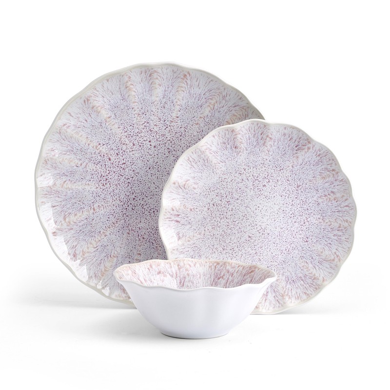 Mikasa Isla Hand Crafted 12 Piece Plates Bowls Dinnerware Set,