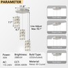 3-Lights Modern Crystal Pendant Lights for Kitchen Island LED Dimmable