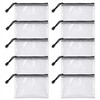 Zipper File Bags, A6, Set of 10, Mesh Pouch, Clear