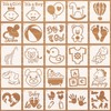 JSRQT 25 Pcs Baby Shower Stencils Baby Theme Fabric Stencils