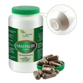 Vita Ideal Vegan® Saw Palm, 3 x 360 Capsules, Saw Palmetto, Daily Serving 1100 mg Saw, Palm Tree Pure Powder, Vegetable Based, Natural and No Additives