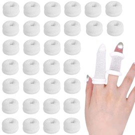EUDUQ Finger Bandage, Pack of 32 Finger Bandages, Finger Protection Finger Cots Bandage, Highly Breathable Finger Bob, Stretchy Finger Plasters, Fingertip Bandage for Finger Protection in Injury