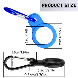 4PCS Silicone Water Bottle Buckle Holders with Carabiner Belt Clip and D-Ring Hook, Suitable for Hiking, Camping, Traveling, and Mountain Climbing