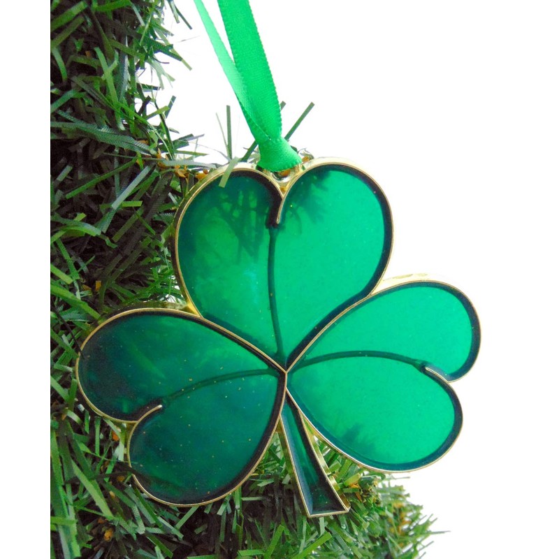 Irish Christmas Ornament Shamrock Symbol of Ireland Tree Decoration, 3