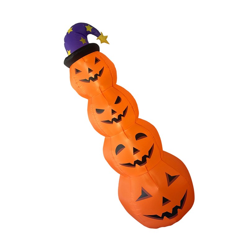 Inflatable Pumpkins Lighted Up Stacked Blow Up Pumpkins for Indoor