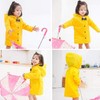 Age 2-10 Years Kids Hooded Button Down Long Jacket Bow