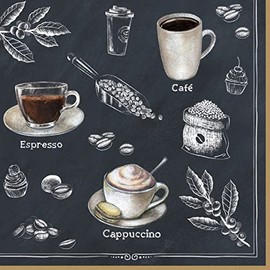 20 Napkins Coffee Creations Cappuccino Espresso Coffee Drinks Table Decoration Decoupage Decoupage Decoupage 33 x 33 cm
