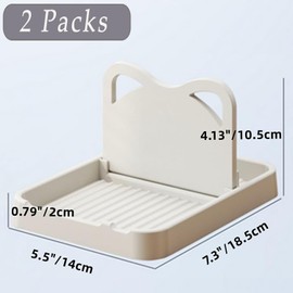 2 Pack Spoon Rest with Lid Holder for Stove Top Spatula Ladle Pot Lid Utensil Rest Rack, Folding Design Holder for Kitchen Counter, Kitchen Gadgets Accessories for Cooking