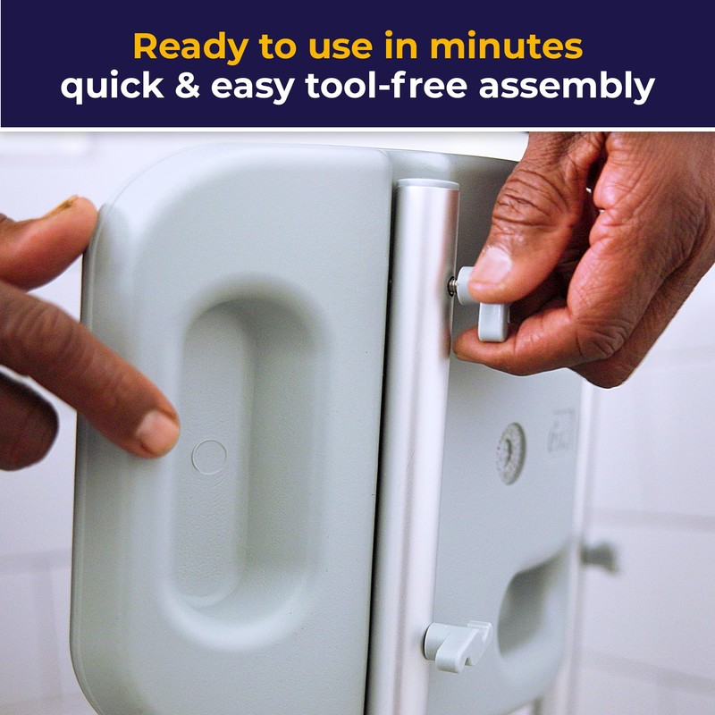 Drive Medical RTL12202KDR Shower Chair with Back, Adjustable Stool with