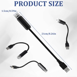 AOUZOVLI Sternenhimmel Auto Sternenhimmel Projektor Auto Mini Led Projection Lamp Star Night Sternenhimmel FüR Auto,Zur Verwendung Im Auto Und Bei Familienfeiern USB Universal (Lila-Blau)