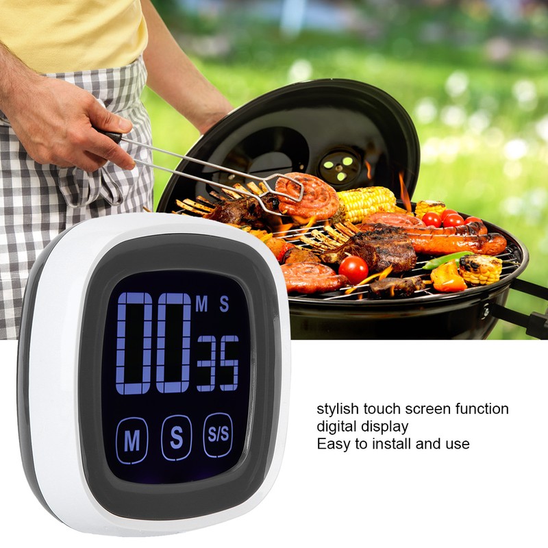 Digital Kitchen Timer Big Screen Loud Alarm BBQ Countdown Reminders