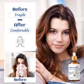 HIQILI Oregano Essential Oil and Sweet Almond Oil, 100% Pure Natural for Diffuser - 3.38 Fl Oz