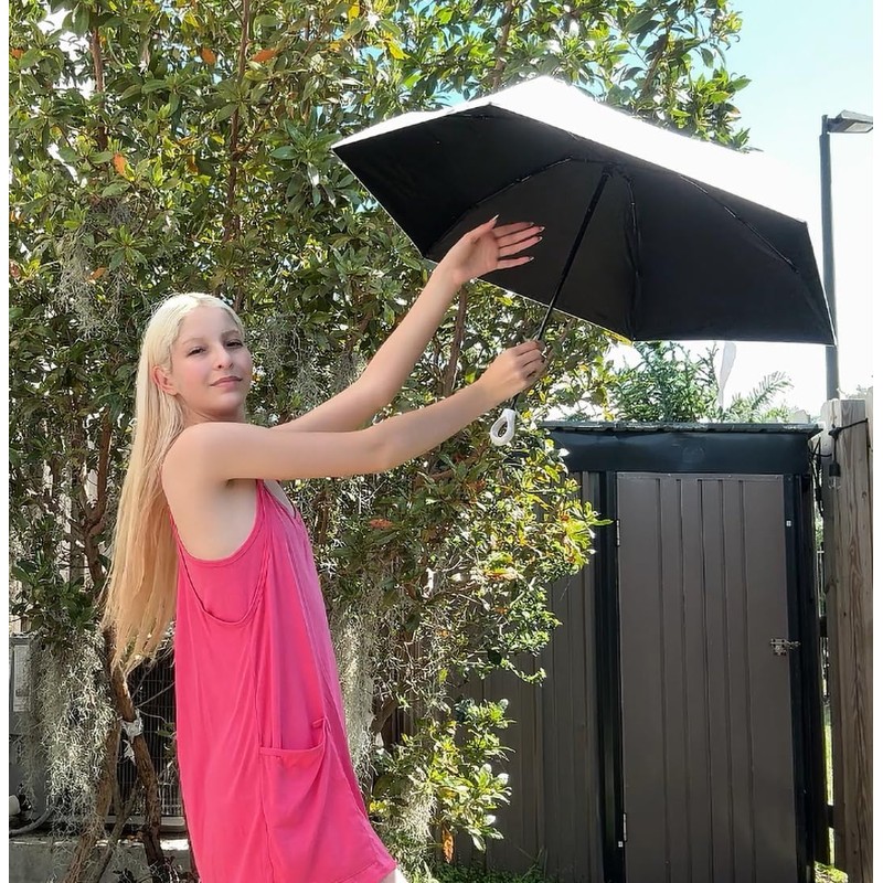 Impervius Patronum Mini Travel Umbrella, Lightweight Compact, Foldable, with Ring