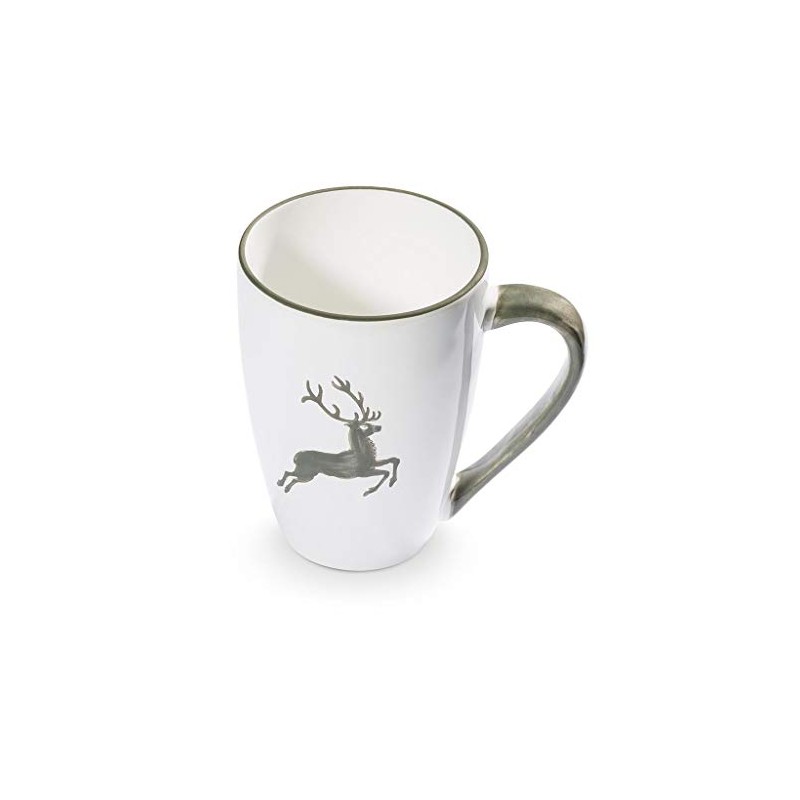 GMUNDNER KERAMIK Breakfast Cup Supermax Capacity 0.5 Litres Grey Deer