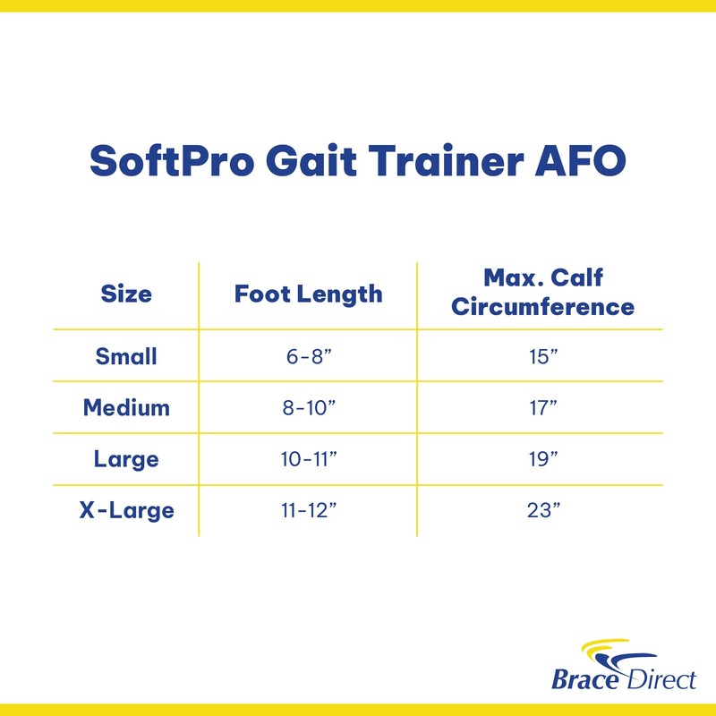 SoftPro Gait Trainer AFO- Flexible Ankle Foot Orthosis for Plantar