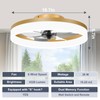 VOLISUN Low Profile Ceiling Fans with Lights and Remote,15.7in Modern