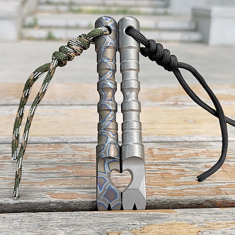 Titanium EDC Pry Bar with Bottle Opener Screwdriver Function Portable