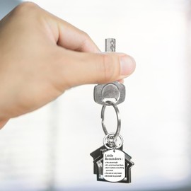 Fychuo Little Reminders Keyring Mindfulness Gifts Inspiration Mental Health Gift Stainless Steel Key Ring Motivational Positive Keyrings Little Gifts for Women Men