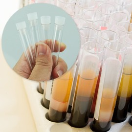 60PCS Plastic Test Tubes Clear Plastic Test Tubes With Cork Empty Test Tubes With Caps For Diy Craft Spices Liquid Candy Seeds