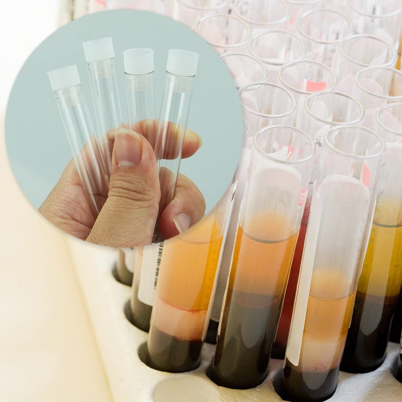 60PCS Plastic Test Tubes Clear Plastic Test Tubes With Cork