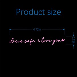 KHGUZ 3PCS Car Rearview Mirror Decals, Drive Safe I Love You Vehicle Stickers, Auto Affirmations Cute Sticker for Window and Side Mirror, Decor Accessories Universal for SUV, Truck, RV