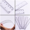 AIEX 40pcs 6inch Inch Ruler, Small Transparent Ruler Plastic Mini