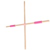 2pcs 31.5in Length Yoga Training Stick Beechwood Open Shoulder Back