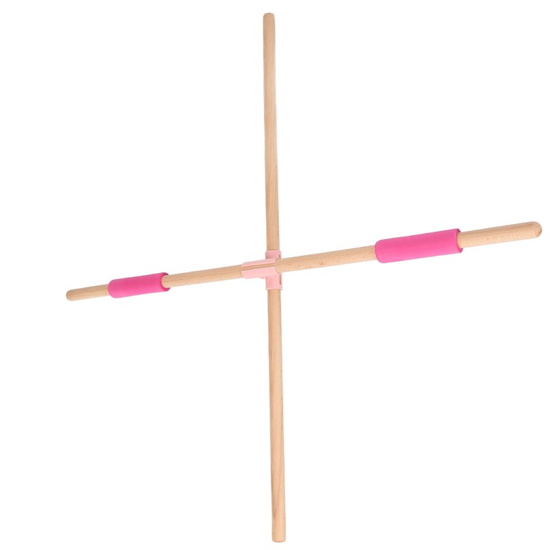 2pcs 31.5in Length Yoga Training Stick Beechwood Open Shoulder Back