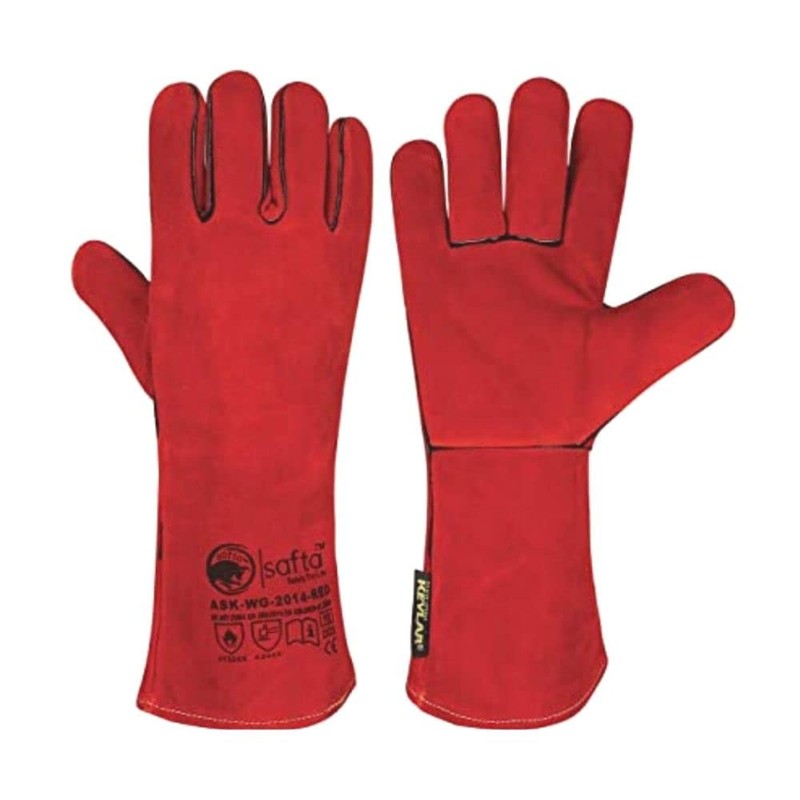 2 X 1 x Welding Gloves Long Leather Gaunlets Heat