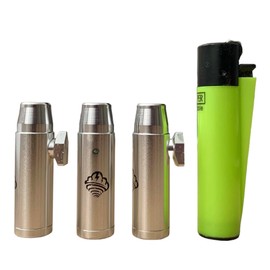 TORNADO´S Kit x3 - Snuff Dispenser Standard Size, 0.7 g Capacity Each in Polished Aluminium