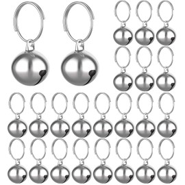 Outus Outus 24 Sets of Cat Bells for Cat and Dog Collar Loud Pendant Pet Cat and Dog Bell Pet Pendant Accessories (Silver)