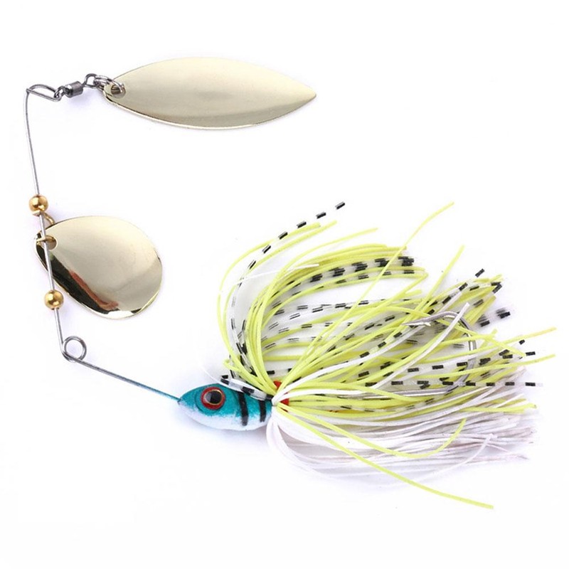 4Pcs Artificial Bait Set Fishing Lures Spinnerbait Hard Metal Fishing