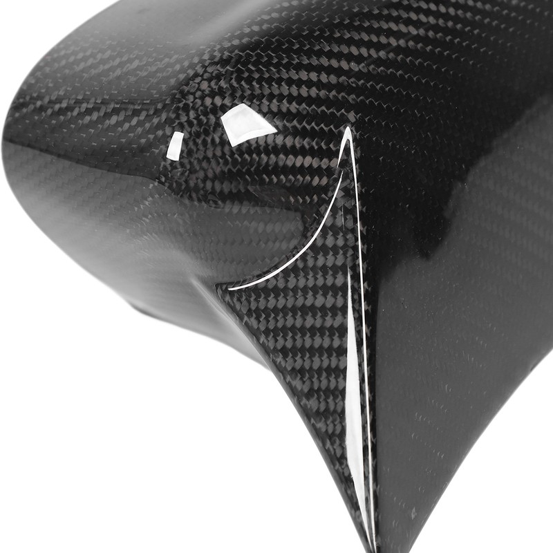 1 Pair Carbon Fiber Ox Horn Rearview Side Glass Mirror