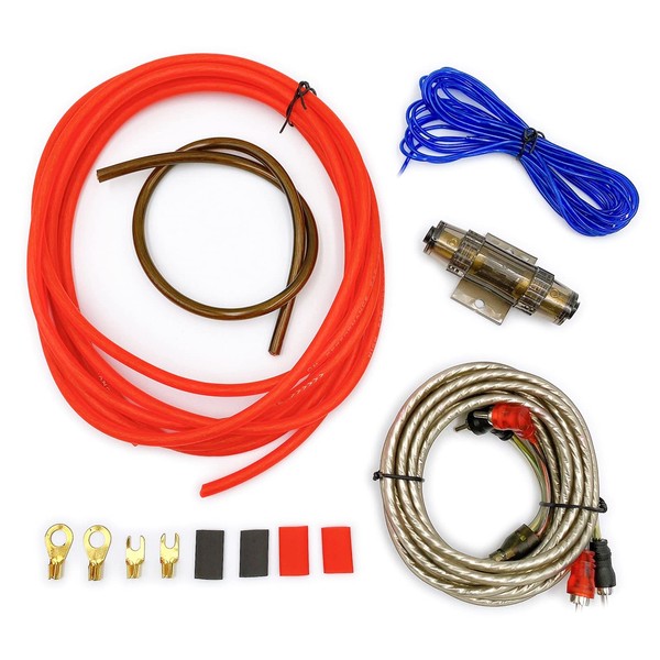 Meliore Wiring Kit for 8 Gauge Power Amplifier Car Audio