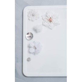 Refrigerator Magnets - Gorgeous Decorative Fridge Magnet Set - 6 Fridge Magnets for Cabinets, Whiteboards & Lockers - Colorful Magnets for Gift, Home Decor & Practical use - Snow White