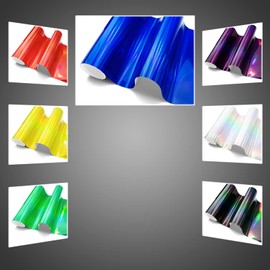 Sample Silver Holographic Rainbow Neo Chrome Car Vinyl Wrap Sticker Decal Film Sheet - 4"X8" (10cm x 20cm) Sample