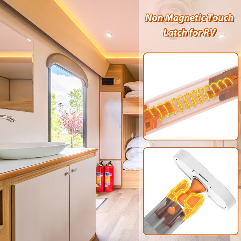Jiayi Push to Open Door Catches Heavy Duty 2 Pack