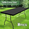 10 Pack Picnic Table Cover Elastic Fitted Tablecloths for 8