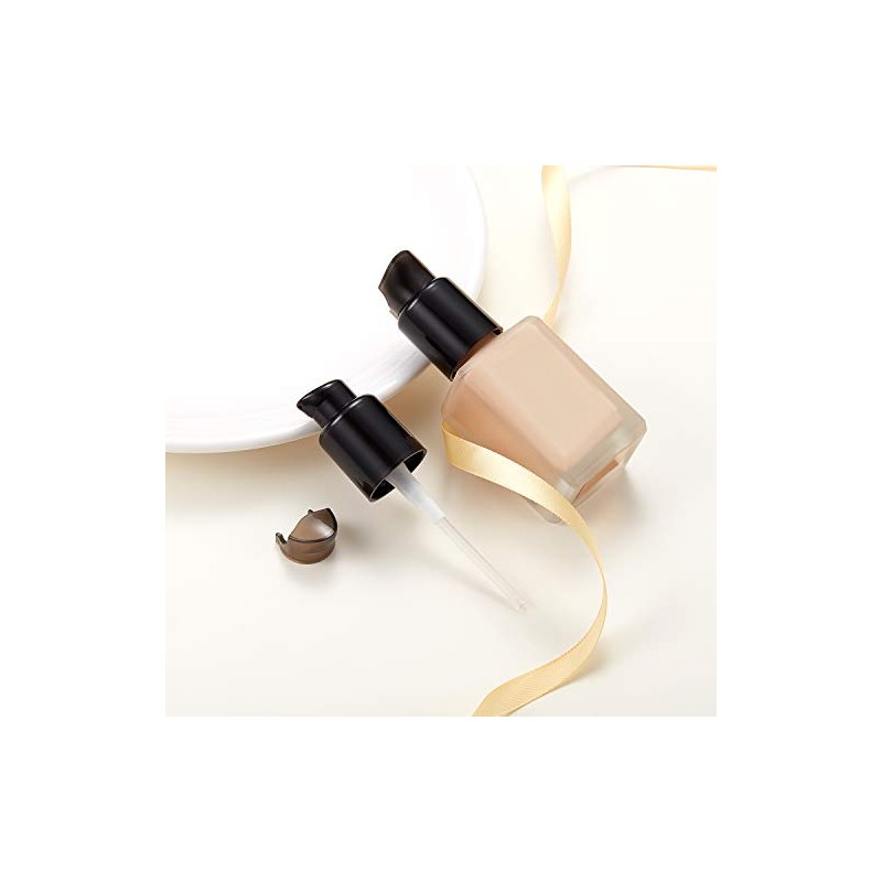 Boao 4 Pcs Replacement Foundation Pump Black Plastic Cosmetic Liquid