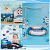PercyEffie 6Pieces Natural fish net decorations fish nets scallop beach